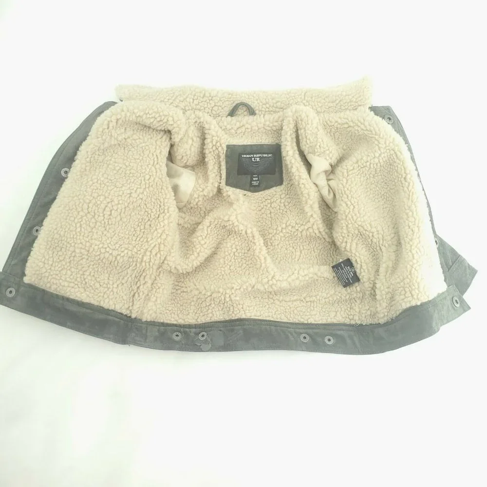 Urban Republic Boys Gray Flap Pockets Snap Buttons Winter Coat Size 18 Months